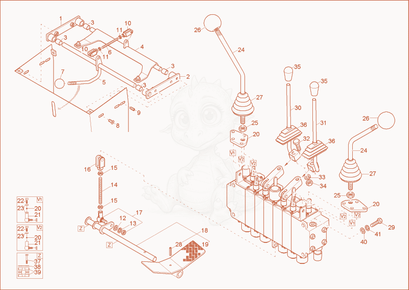 Exploded parts diagram of the VALVE ANGLE of a Wacker Neuson 1302RDPRIMUS, with numbered balloons