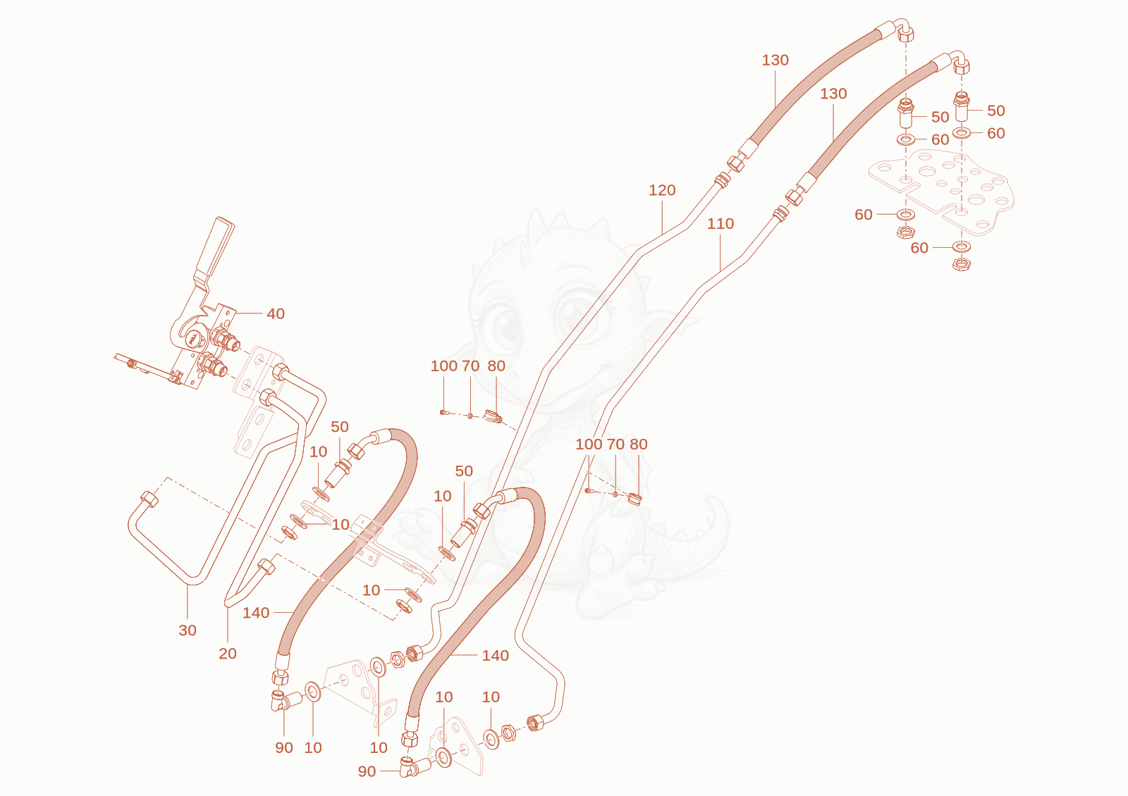 Exploded parts diagram of the suppl. Control circuit of a Wacker Neuson WL28(A01-01), with numbered balloons