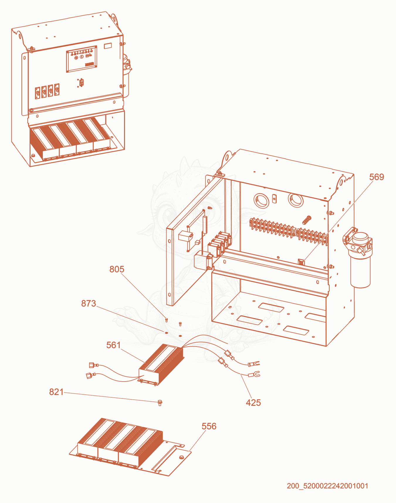 Exploded parts diagram of the Driver cpl. of a Wacker Neuson LTW6K-V, with numbered balloons