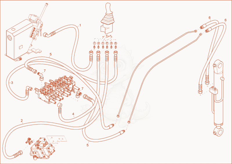 Exploded parts diagram of the BUCKET OPERATION of a Wacker Neuson 1703, with numbered balloons