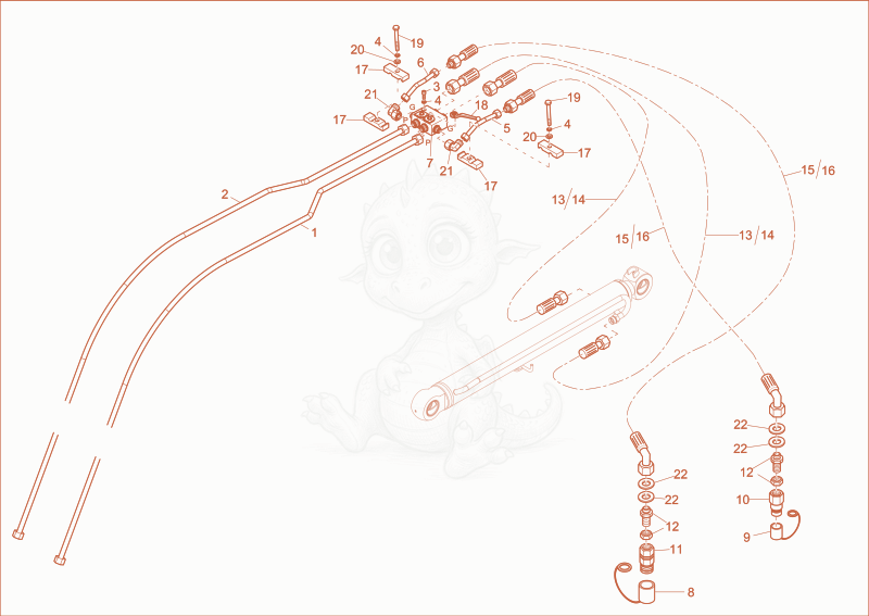 Exploded parts diagram of the GRAB EQUIPMENT (OPTION) of a Wacker Neuson EW65, with numbered balloons
