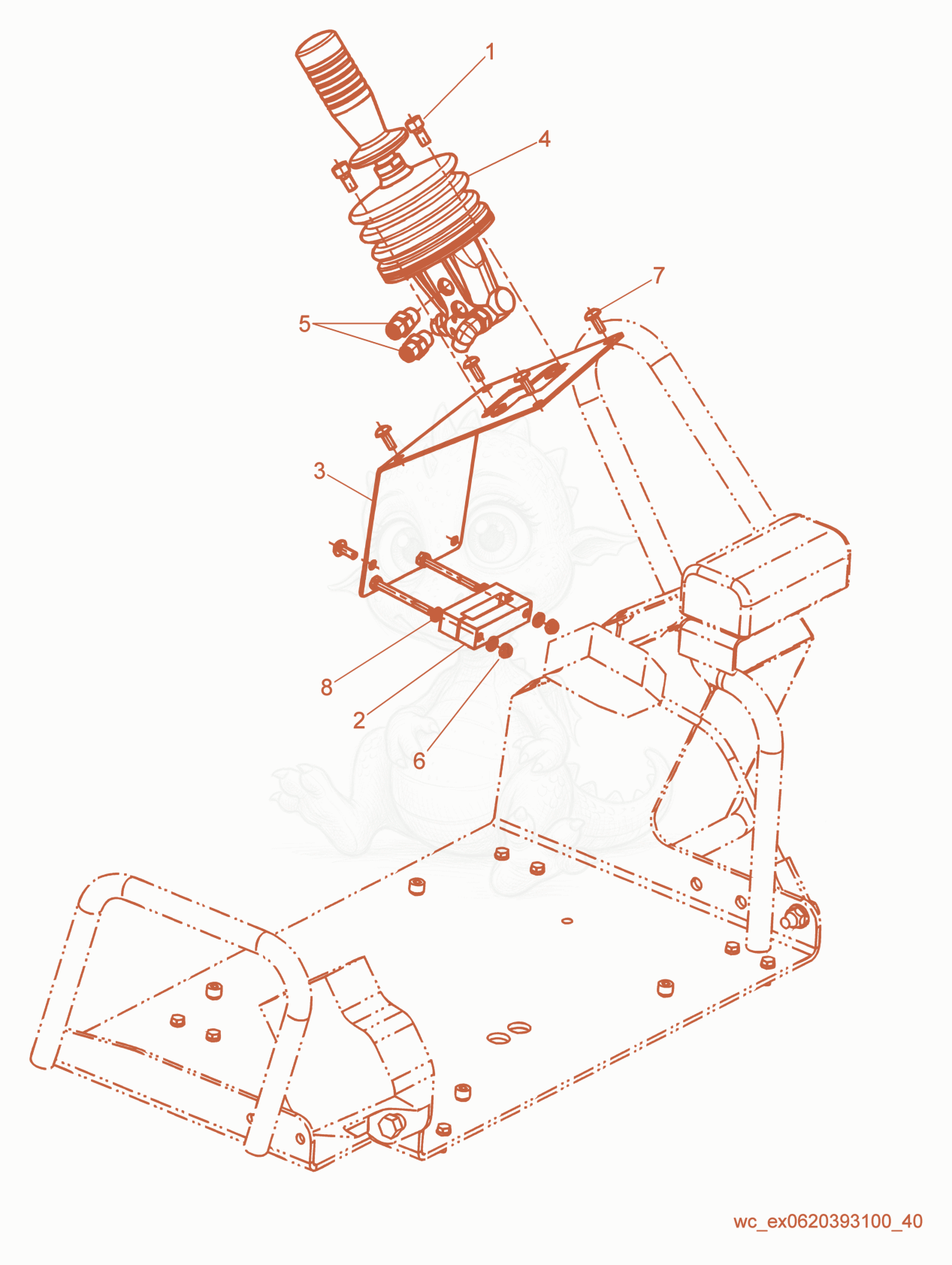 Exploded parts diagram of the Hydraulic Valve Directional Control of a Wacker Neuson RD27-120, with numbered balloons