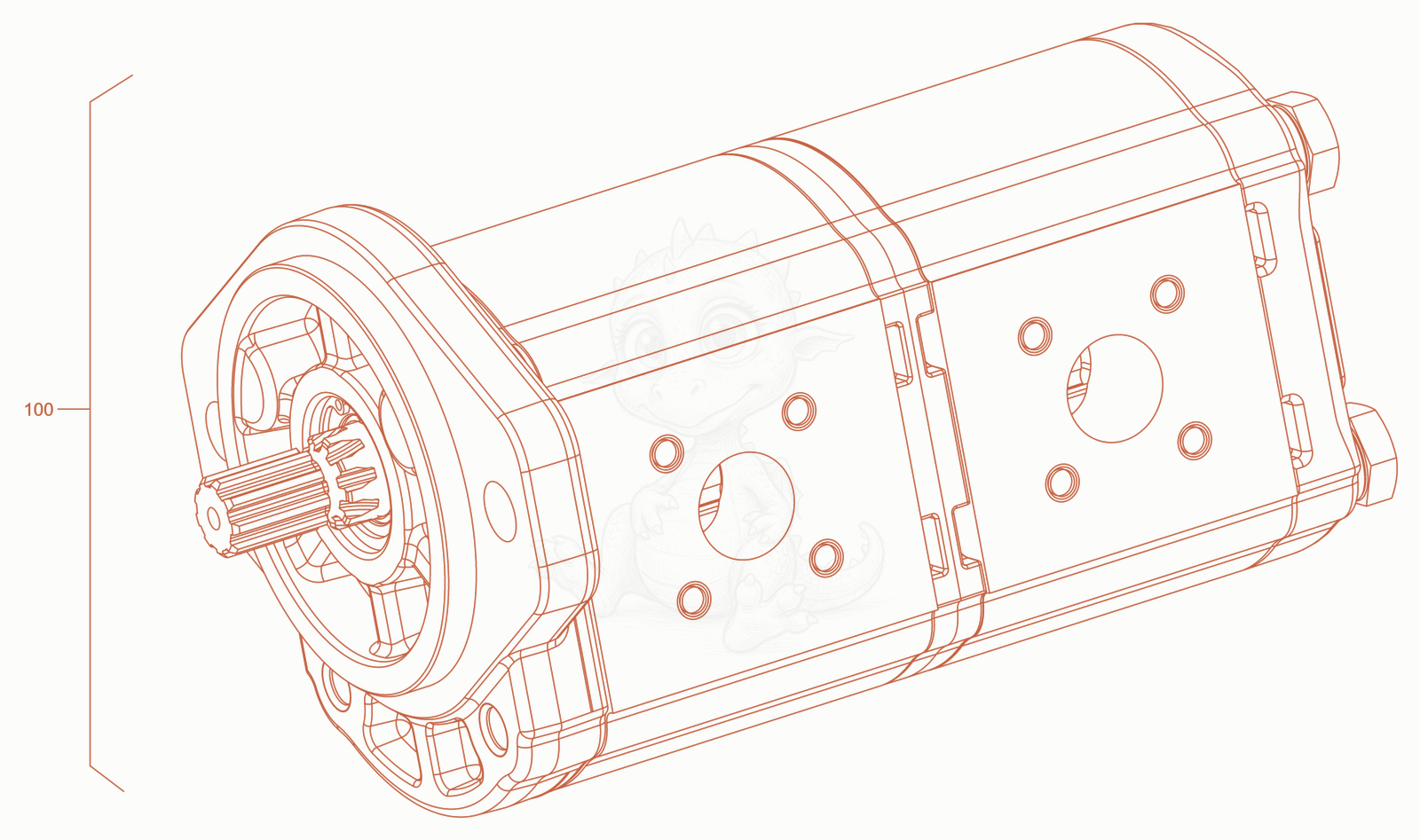 Exploded parts diagram of the tandem pump of a Wacker Neuson RC50PDPFCAB, with numbered balloons