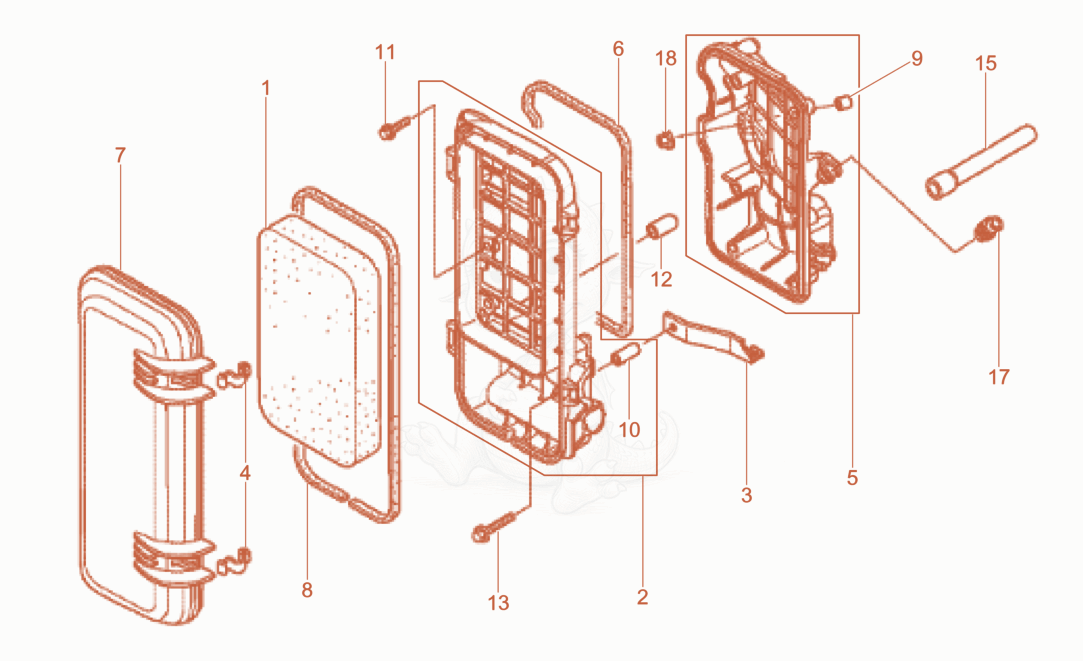 Exploded parts diagram of the Air Cleaner of a Wacker Neuson GV7000A, with numbered balloons