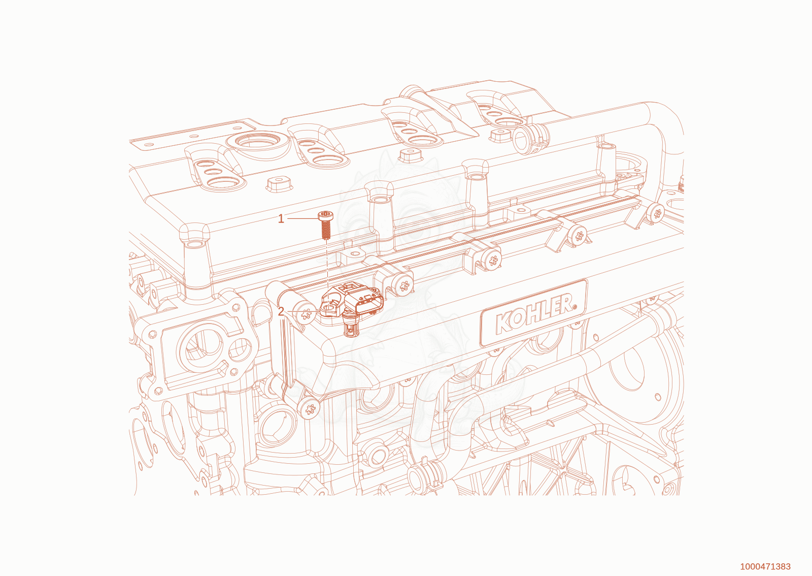 Exploded parts diagram of the sensor of a Wacker Neuson WL950(A05-01), with numbered balloons