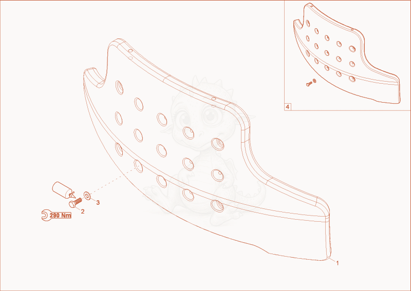 Exploded parts diagram of the AUXILIARY WEIGHT (OPTION) of a Wacker Neuson 75Z3, with numbered balloons