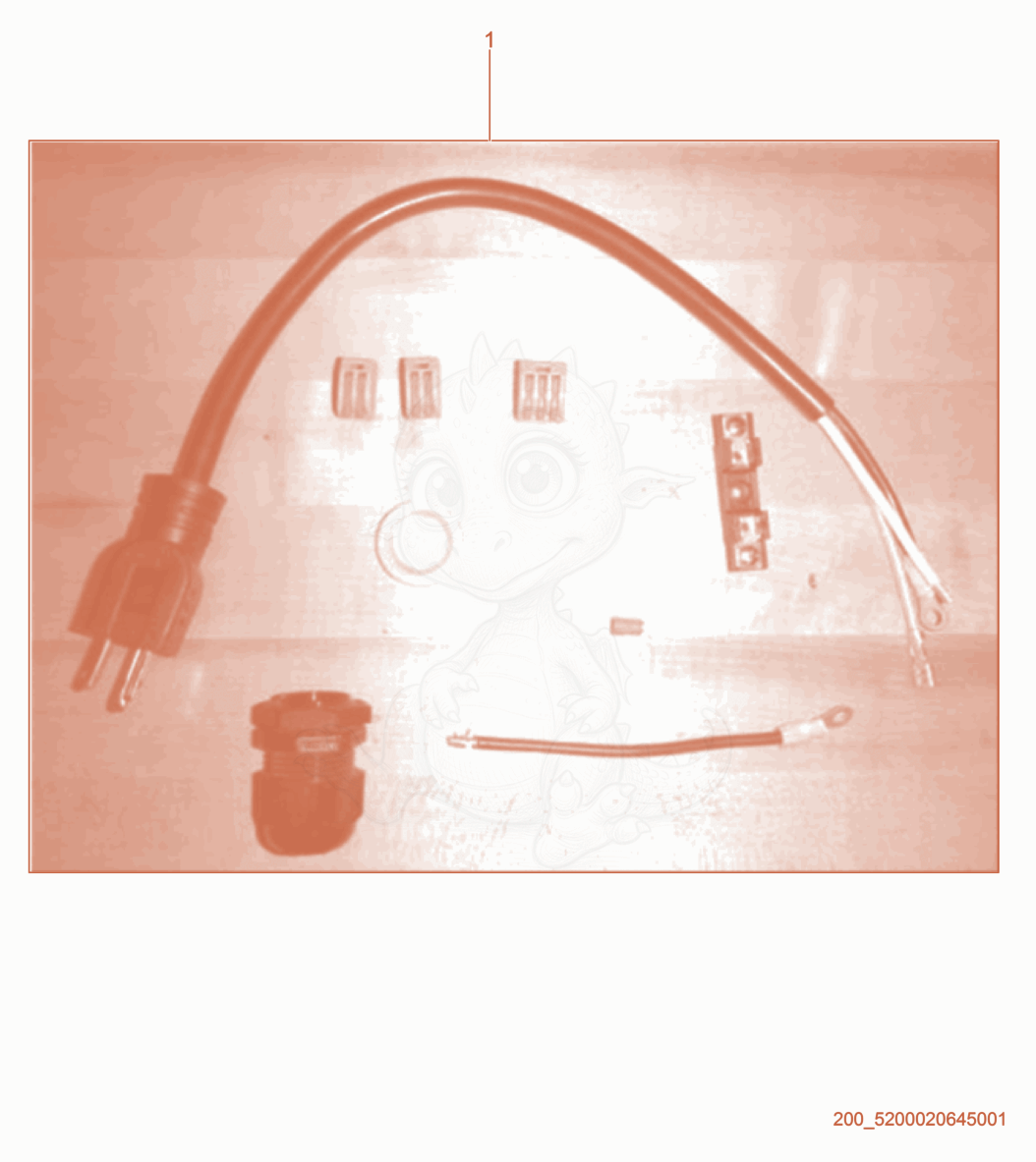 Exploded parts diagram of the Kit-Retrofit of a Wacker Neuson HI400HDD, with numbered balloons