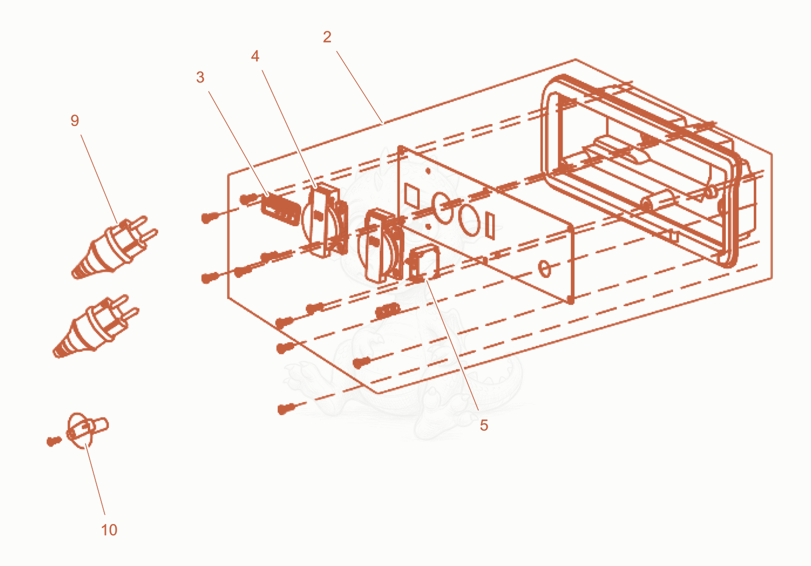 Exploded parts diagram of the Panel cpl. of a Wacker Neuson GB3000GCE, with numbered balloons