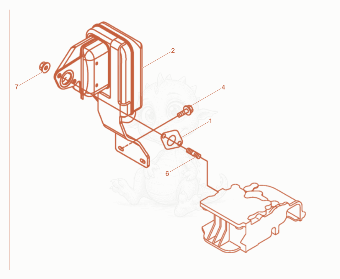 Exploded parts diagram of the Exhaust of a Wacker Neuson DS70Y13IN, with numbered balloons