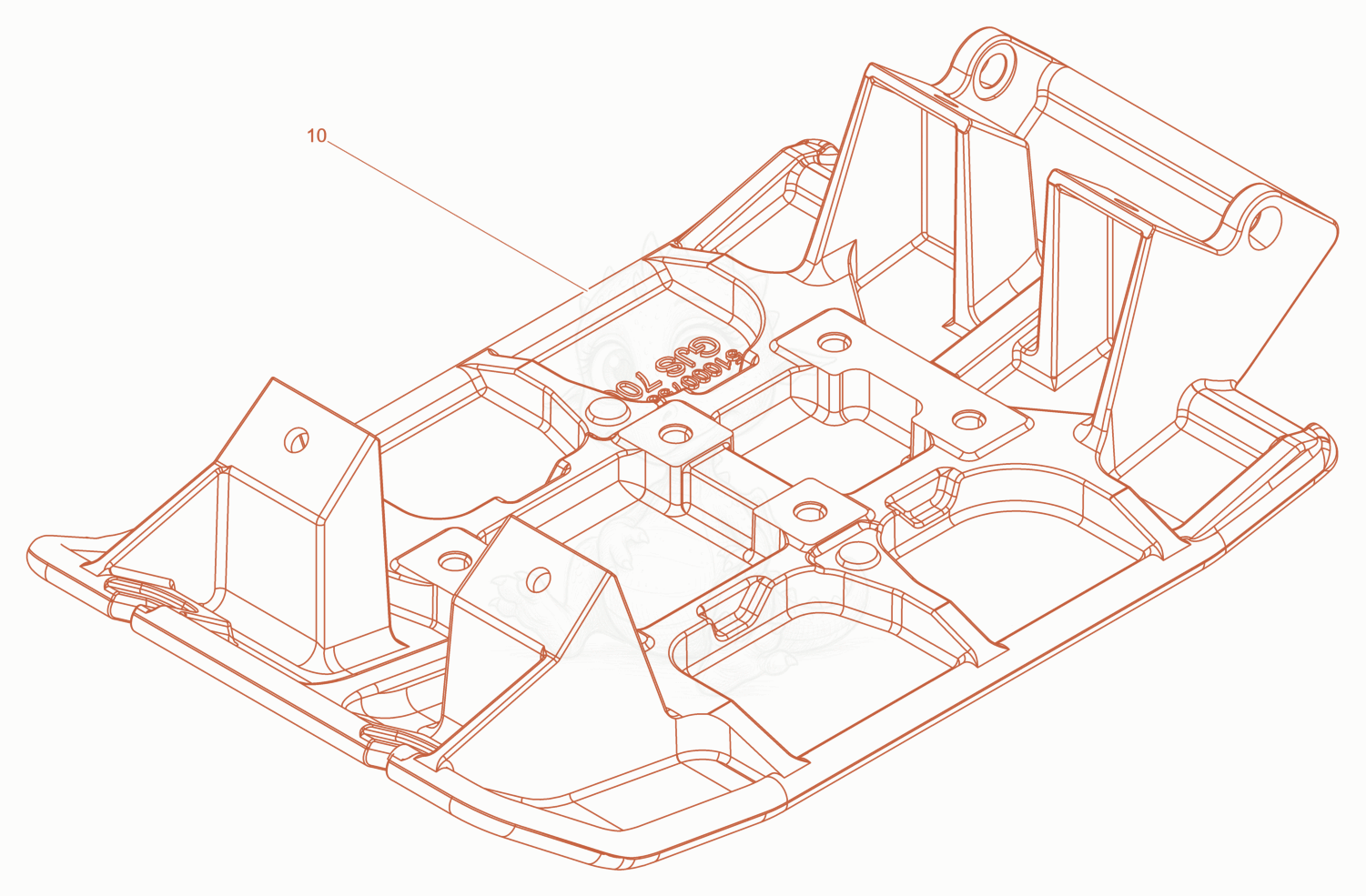 Exploded parts diagram of the Baseplate 400 of a Wacker Neuson APUKMAT, with numbered balloons