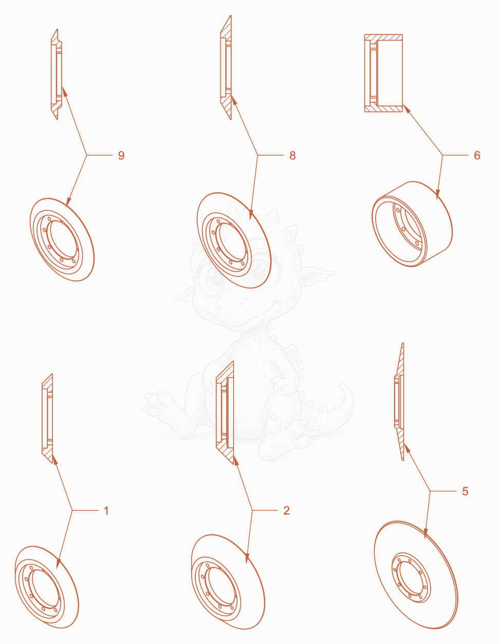 Exploded parts diagram of the edge pressing and cutting device of a Wacker Neuson RD24-100CE, with numbered balloons