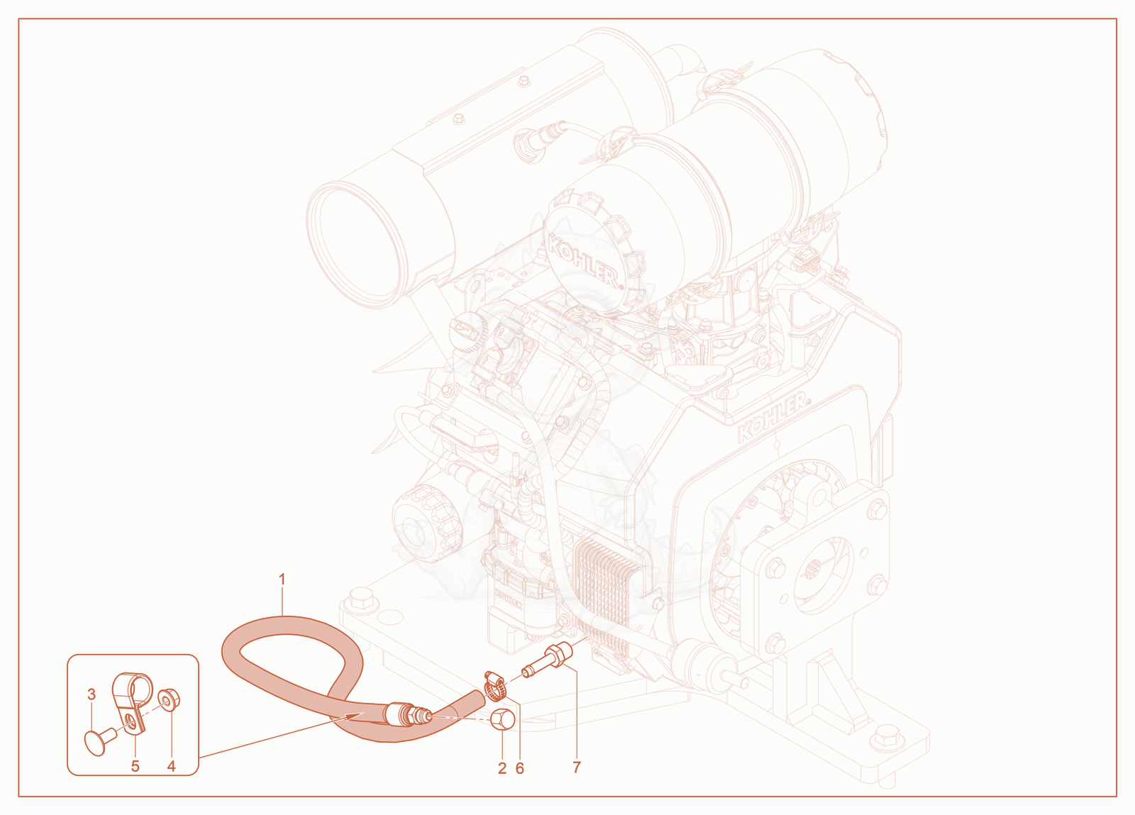 Exploded parts diagram of the Oil Drain of a Wacker Neuson SM60, with numbered balloons