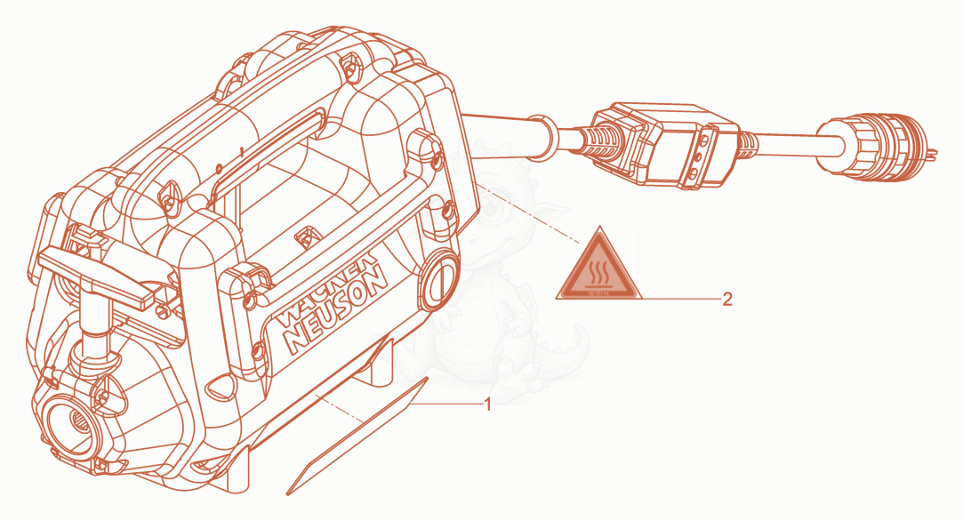 Exploded parts diagram of the Labels of a Wacker Neuson M3000/120/GFCI, with numbered balloons