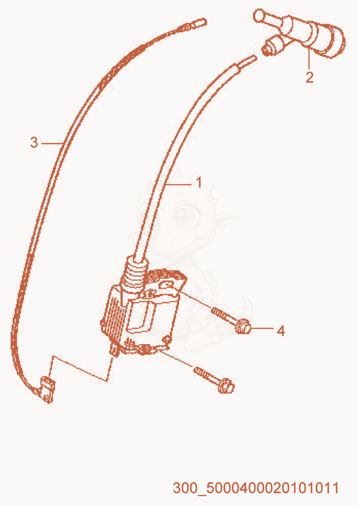 Despiece del Ignition de una máquina Wacker Neuson WP1235AW-LL, con globos numerados