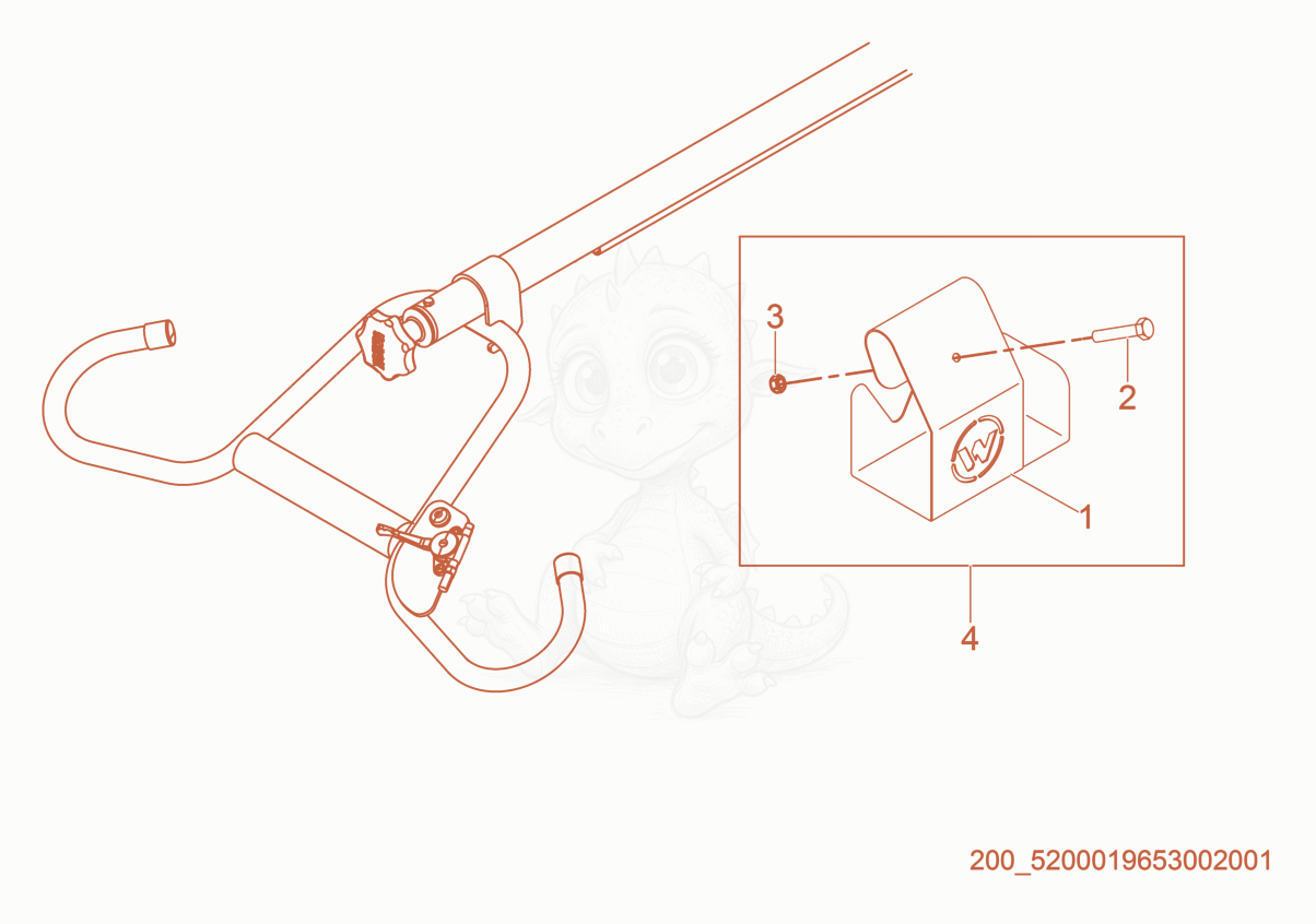 Exploded parts diagram of the Bottle Holder Kit of a Wacker Neuson CT48-8AEU, with numbered balloons