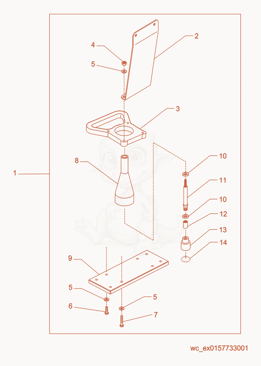Exploded parts diagram of the Drive cpl. of a Wacker Neuson P31A, with numbered balloons