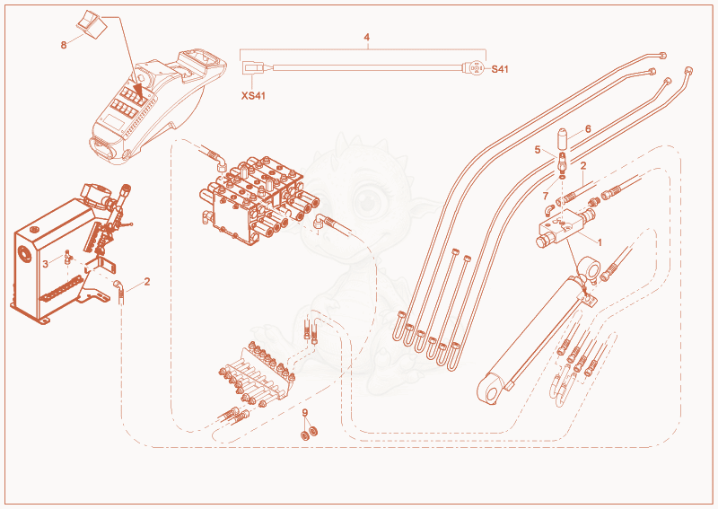 Exploded parts diagram of the STALLING LOAD - WARNING DEVICE G(OPTION) of a Wacker Neuson 1403RD, with numbered balloons