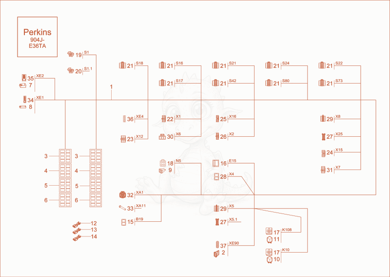 Exploded parts diagram of the WIRE HARNESS SWITCH (OPTION) of a Wacker Neuson EW100, with numbered balloons