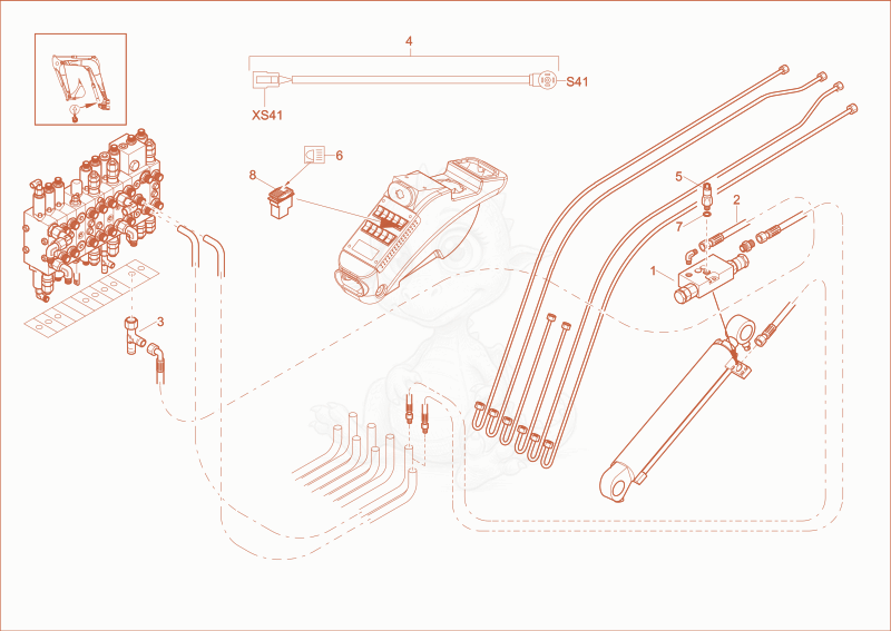 Exploded parts diagram of the stalling load warning g of a Wacker Neuson 2503, with numbered balloons