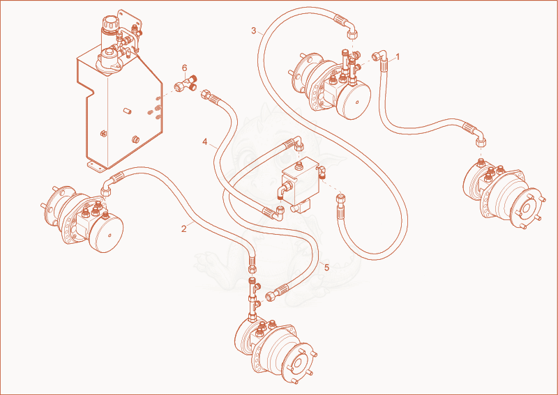 Exploded parts diagram of the INSTALLATION BRAKE VALVE of a Wacker Neuson 2001, with numbered balloons