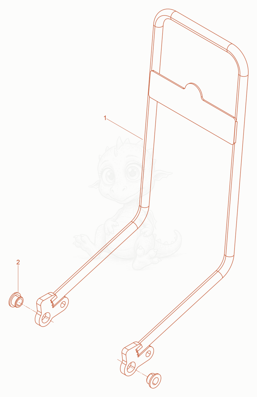 Despiece del Shackle cpl. de una máquina Wacker Neuson VP2050AWUS, con globos numerados