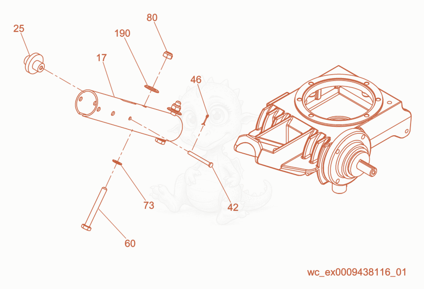 Exploded parts diagram of the Lower Handle of a Wacker Neuson CT48-11A, with numbered balloons