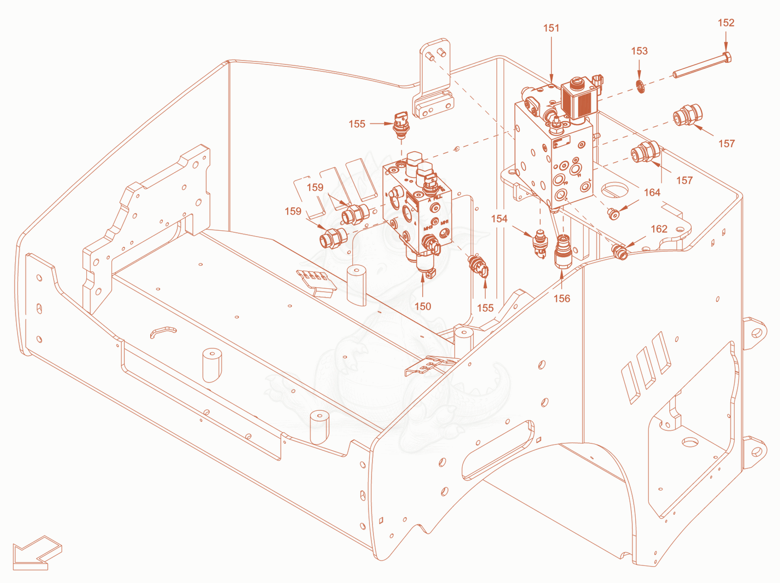 Exploded parts diagram of the advance drive of a Wacker Neuson RD28-120CE, with numbered balloons