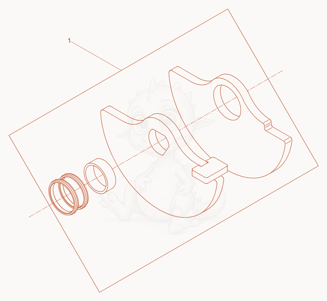 Exploded parts diagram of the Eccentric weight set of a Wacker Neuson AR64/3/400, with numbered balloons