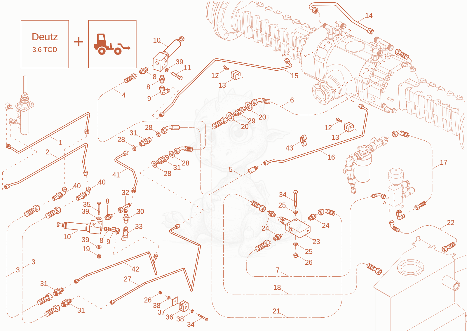 Exploded parts diagram of the BRAKE INSTALLTION (option) of a Wacker Neuson DV60-2, with numbered balloons