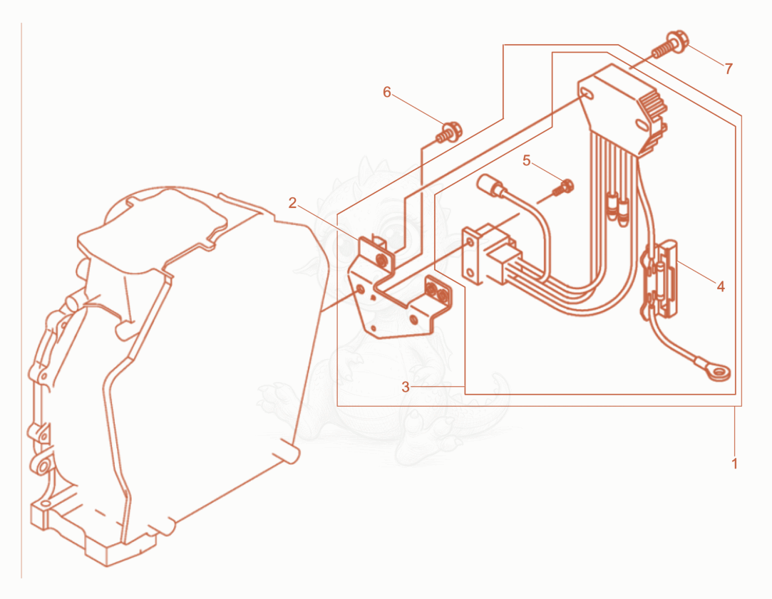 Exploded parts diagram of the Cable harness of a Wacker Neuson DPU4045YEHZFLRC, with numbered balloons