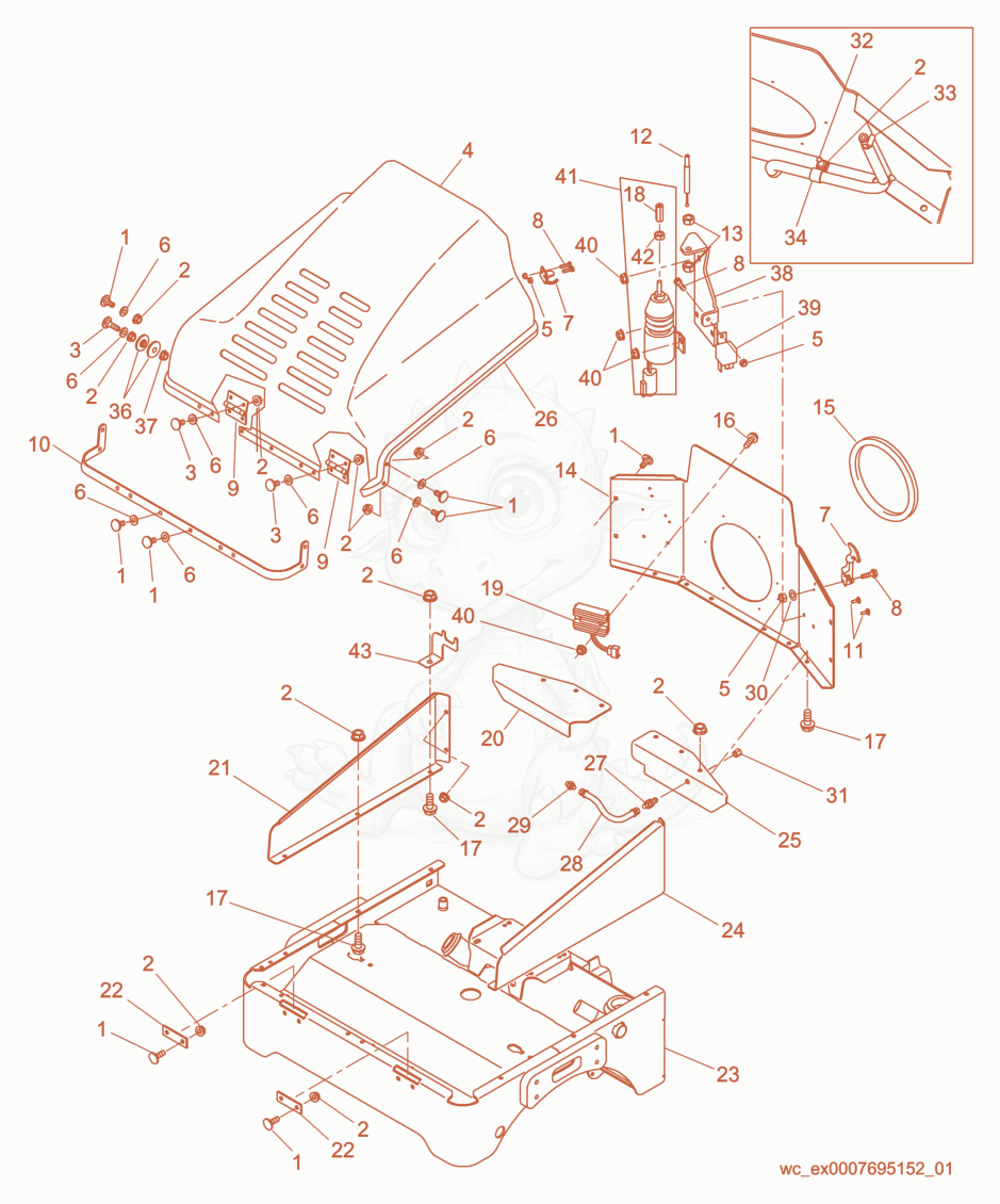 Exploded parts diagram of the Front Frame of a Wacker Neuson RD11AEC, with numbered balloons