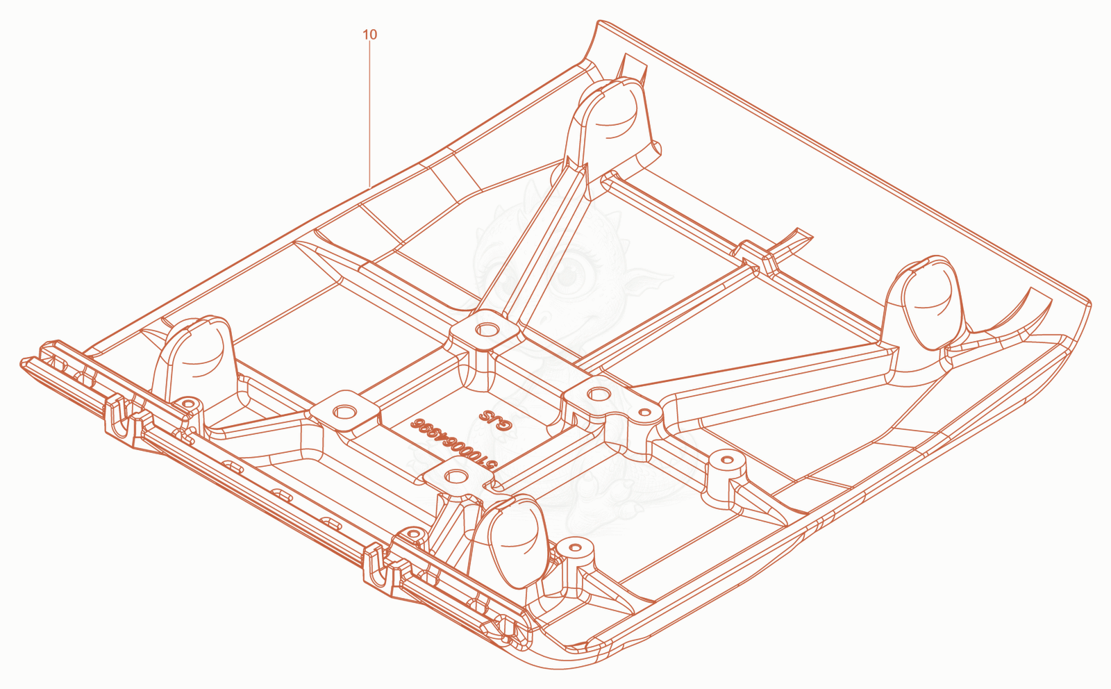 Exploded parts diagram of the Baseplate of a Wacker Neuson WPKMAT, with numbered balloons
