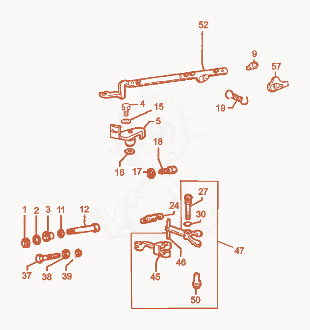 Exploded parts diagram of the Governor Control of a Wacker Neuson RT56-SC2, with numbered balloons