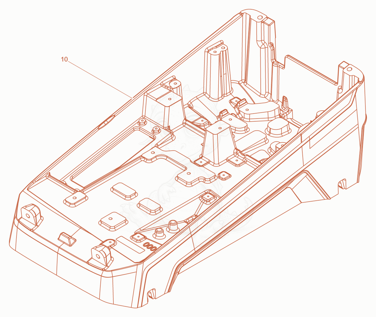 Exploded parts diagram of the Upper mass DPU62 of a Wacker Neuson DPU6275HECB+, with numbered balloons