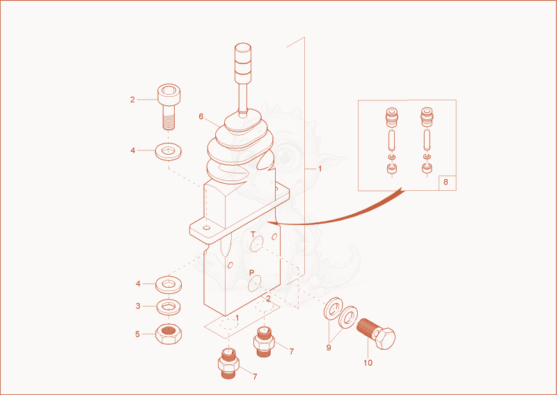 Exploded parts diagram of the blade valve of a Wacker Neuson 6502WD, with numbered balloons