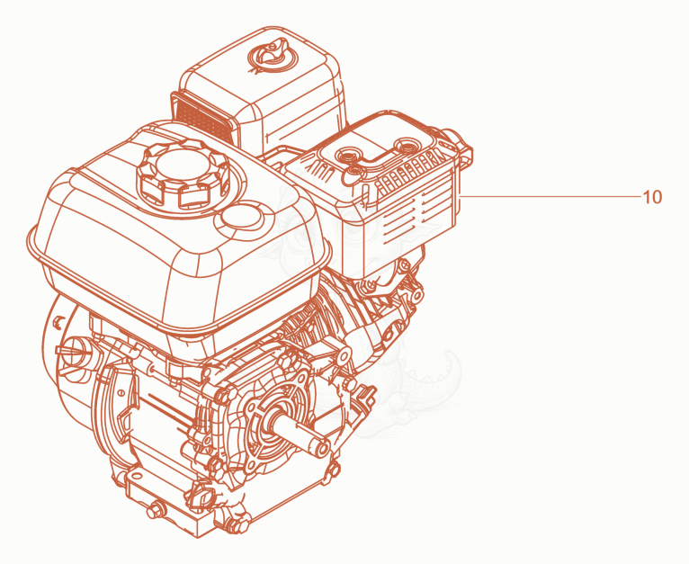 Despiece del Engine Honda GX160 de una máquina Wacker Neuson XPSKMAT, con globos numerados