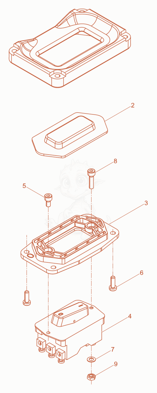 Exploded parts diagram of the Cover of a Wacker Neuson IRSE-FU58/230LASER, with numbered balloons