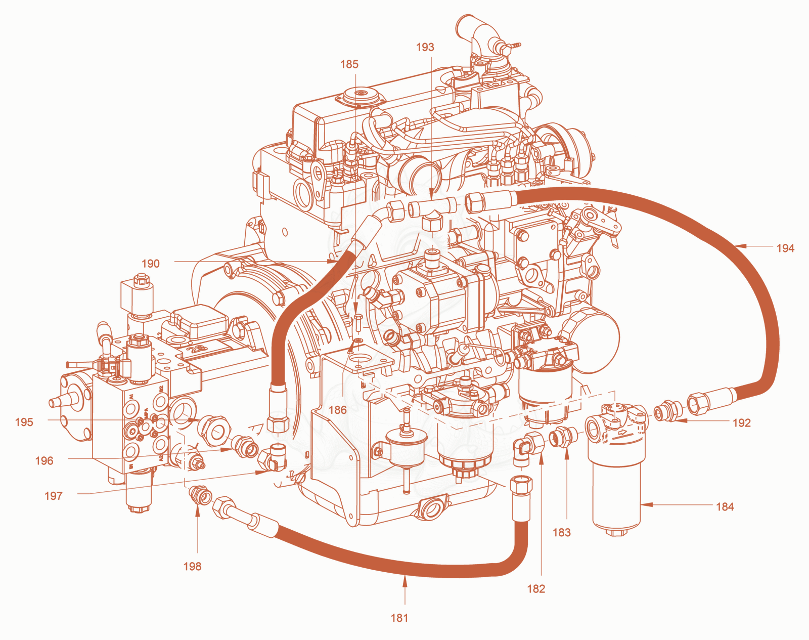 Exploded parts diagram of the advance drive of a Wacker Neuson RD24-100C, with numbered balloons
