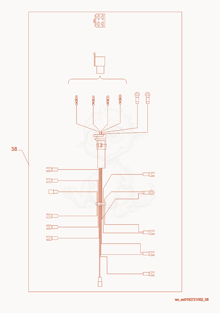 Exploded parts diagram of the Wiring Harness/Main of a Wacker Neuson GP2500A, with numbered balloons