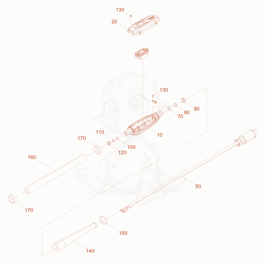 Exploded parts diagram of the Hose Connection cpl. of a Wacker Neuson IREN65/042/5GV, with numbered balloons