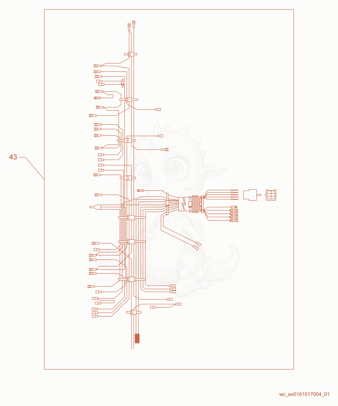 Exploded parts diagram of the Wiring Harness/Main of a Wacker Neuson GP6600A, with numbered balloons