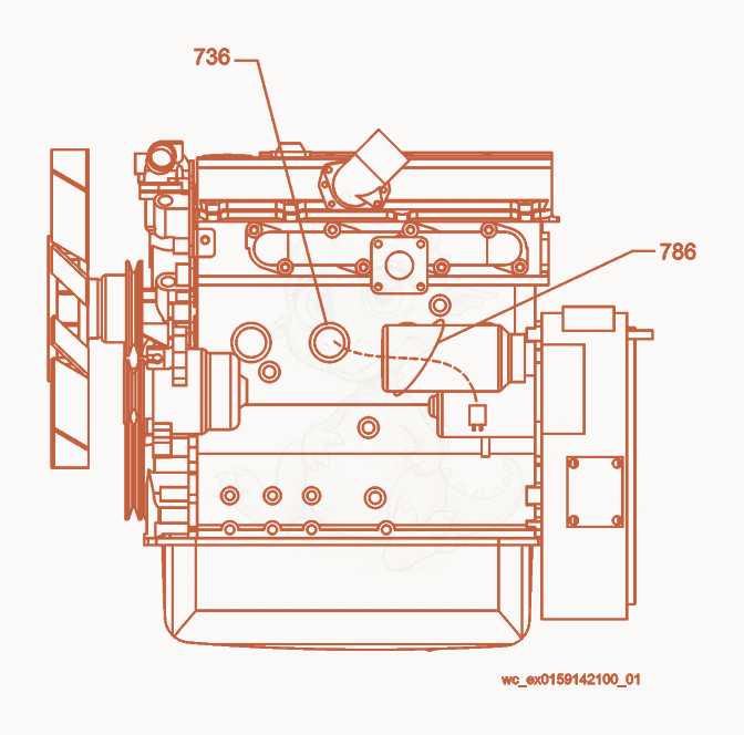 Exploded parts diagram of the Option-Engine Block Heater of a Wacker Neuson G25, with numbered balloons