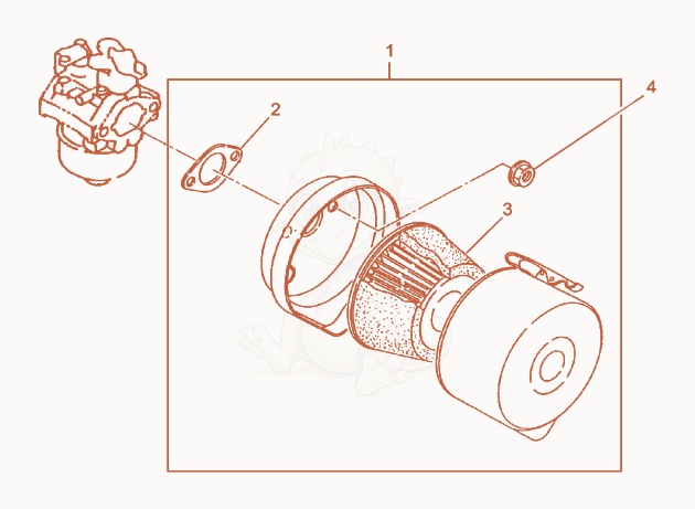 Exploded parts diagram of the Air Cleaner of a Wacker Neuson VPR1330, with numbered balloons