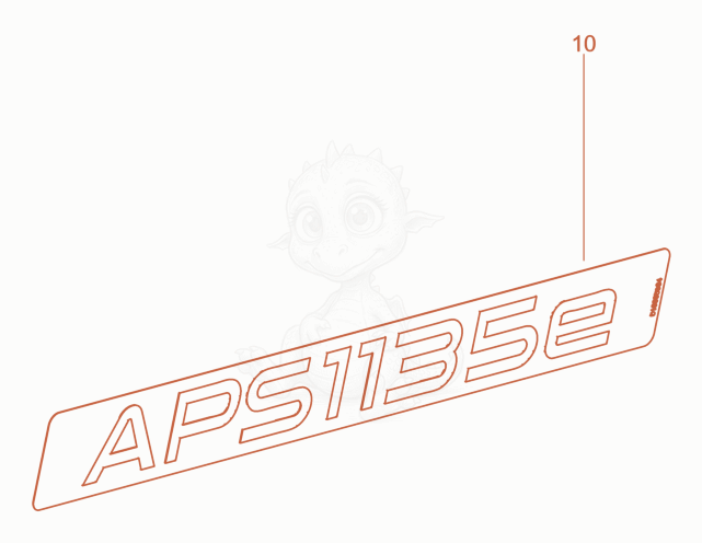 Exploded parts diagram of the Label APS1135 of a Wacker Neuson XPSKMAT, with numbered balloons