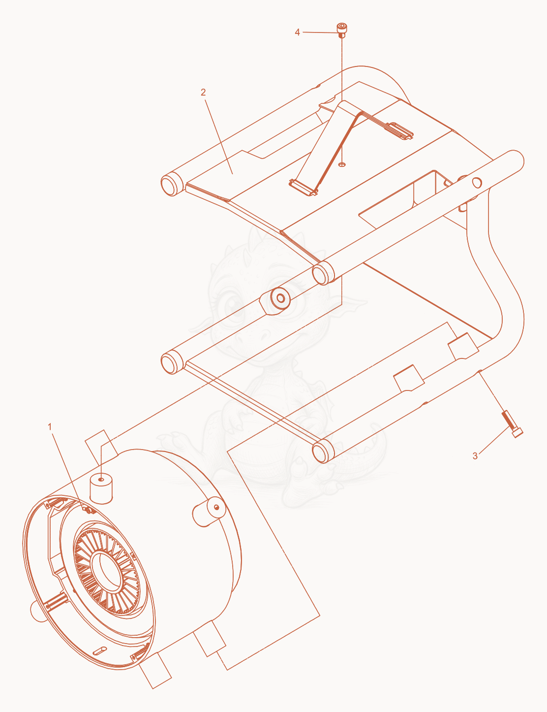 Exploded parts diagram of the Transformer section of a Wacker Neuson FUE2/042/200W, with numbered balloons