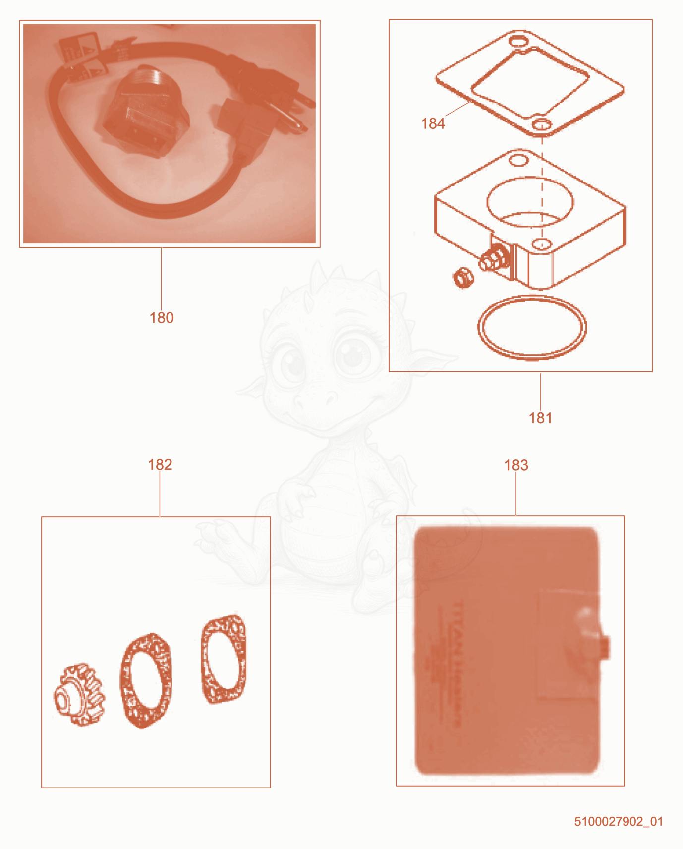 Exploded parts diagram of the Cold Weather Options of a Wacker Neuson APT8TCW, with numbered balloons