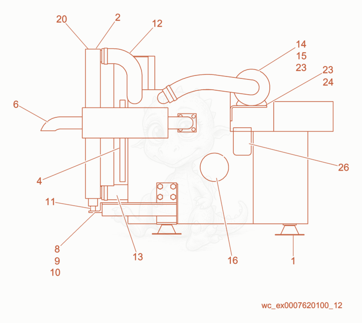 Exploded parts diagram of the Service Parts of a Wacker Neuson LT4SK, with numbered balloons