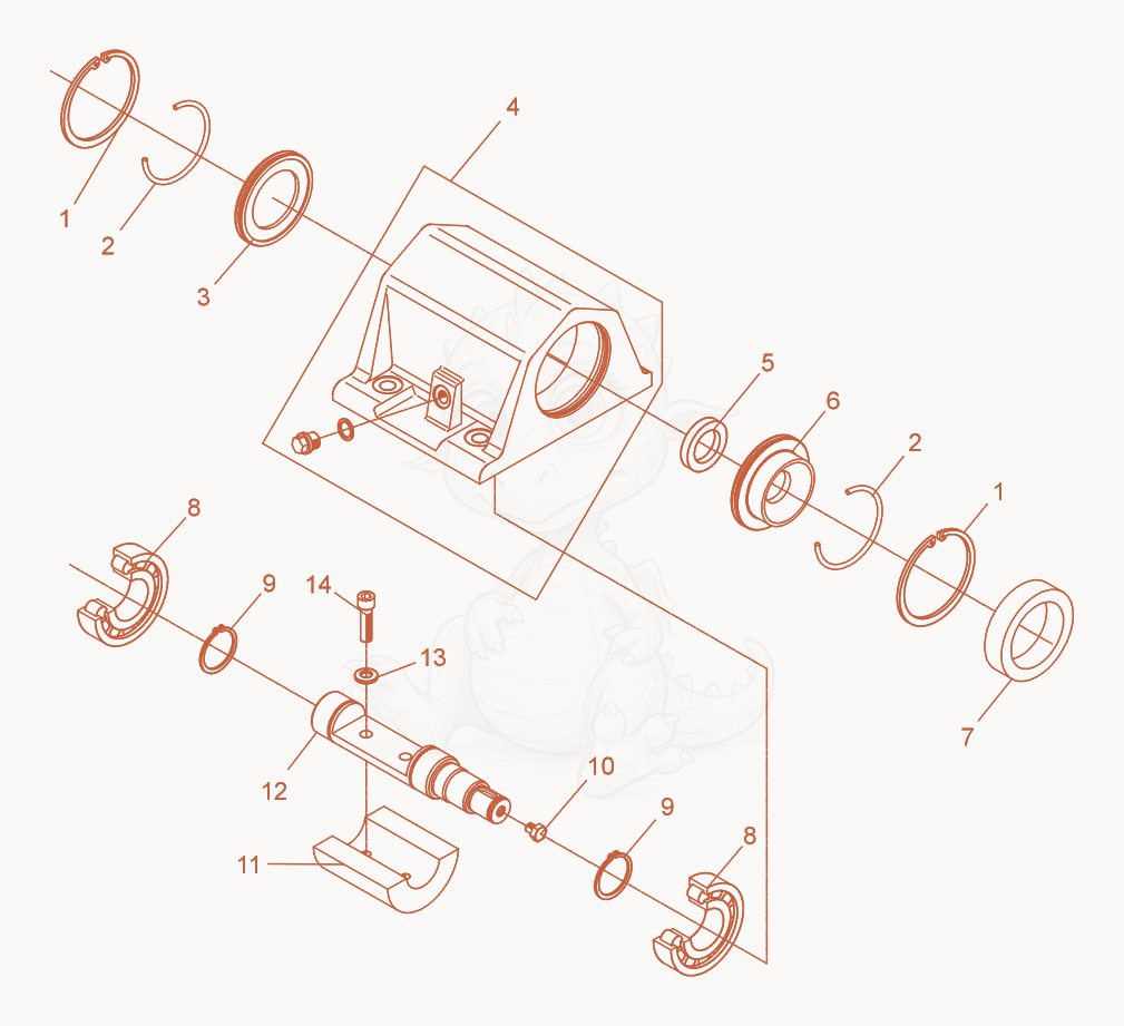 Exploded parts diagram of the Exciter cpl. of a Wacker Neuson DPS3060, with numbered balloons