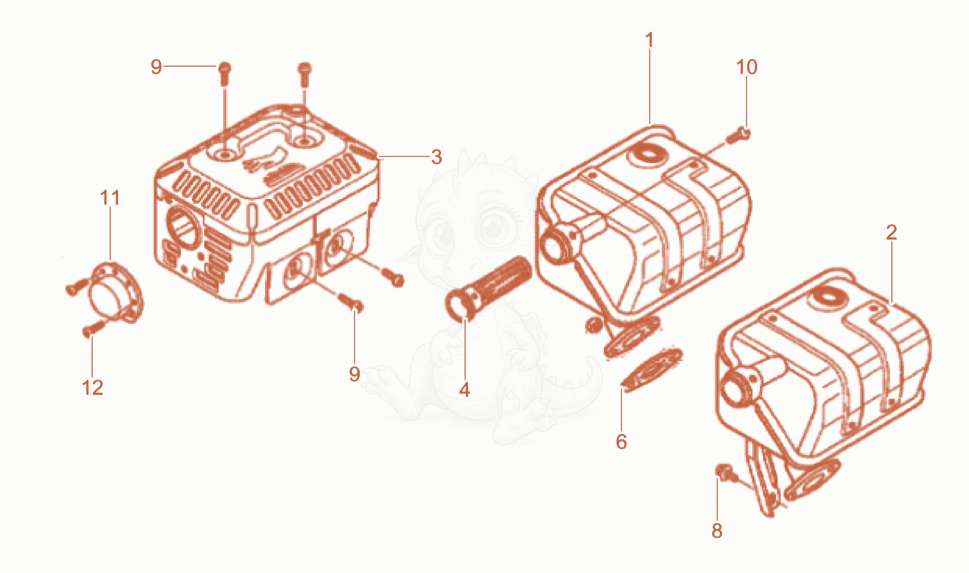 Exploded parts diagram of the Exhaust Silencer of a Wacker Neuson WP1550AUS, with numbered balloons