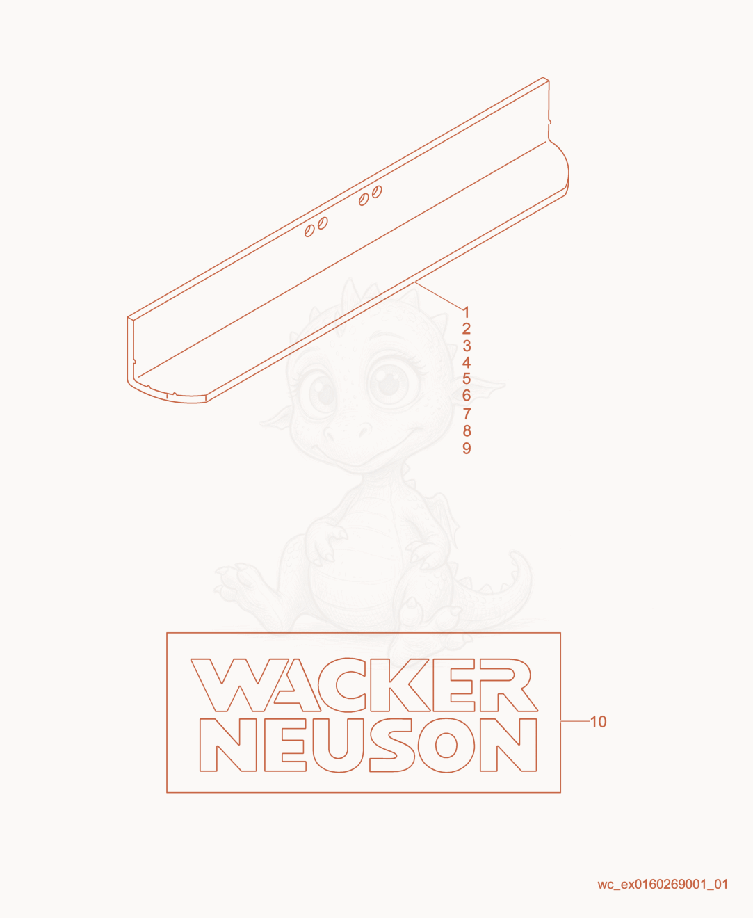 Exploded parts diagram of the Blade cpl. of a Wacker Neuson P35A, with numbered balloons